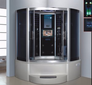 1500mm Sector Pearl Steam Sauna with Jacuzzi and Tvdvd (AT-G9051TVDVD)